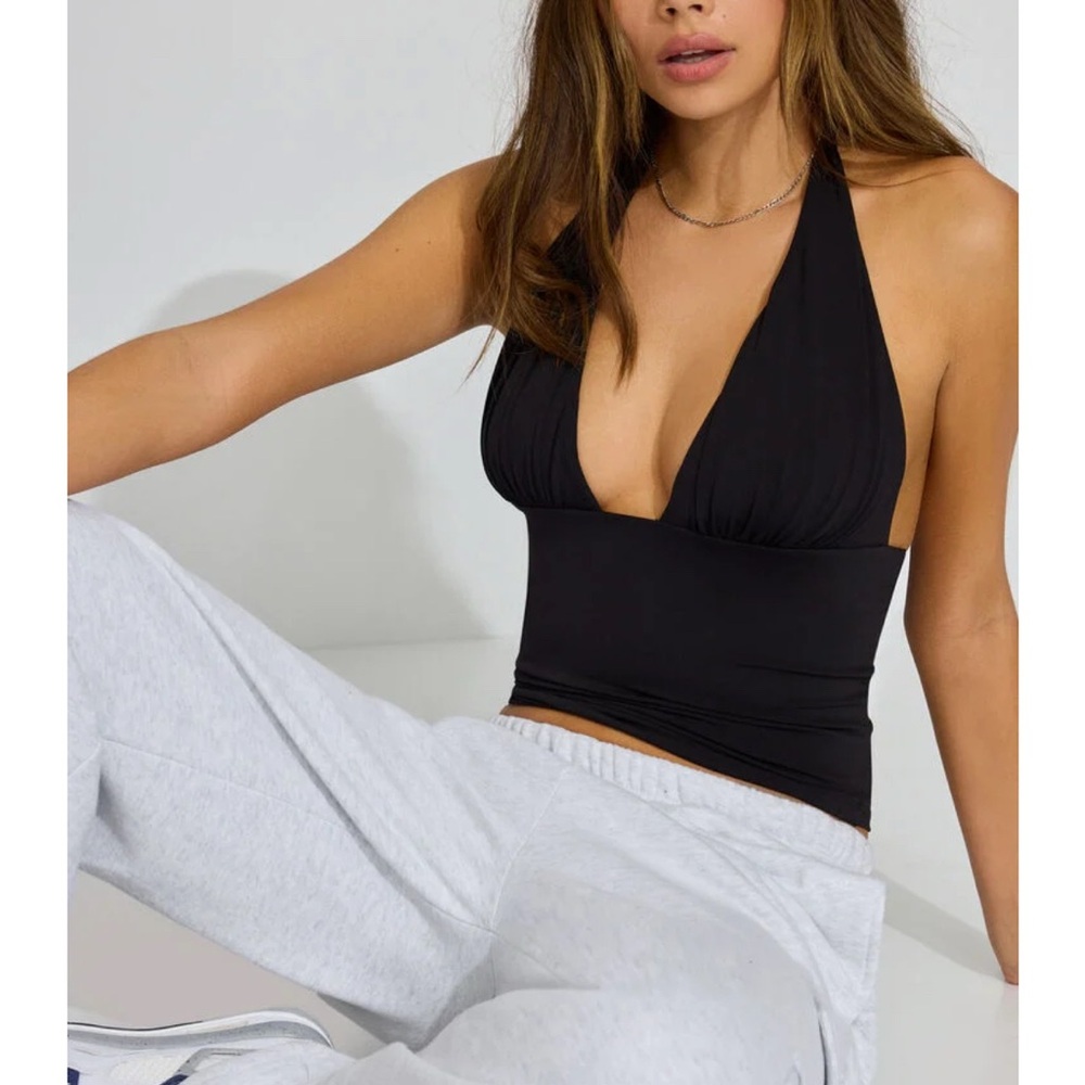 Garage Black Halter Tank Top